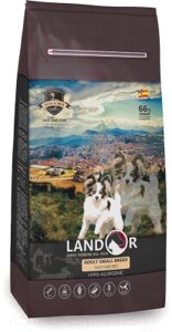 Сухой корм для собак Landor Для взрослых собак мелких пород утка с рисом / 7843331