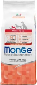 Сухой корм для собак Monge Speciality Line Monoprotein с лососем и рисом