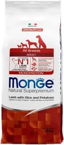 Сухой корм для собак Monge Speciality Line Monoprotein с ягненком, рисом и картофелем