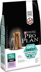 Сухой корм для собак Pro Plan Grain Free Adult Small & Mini Sensitive Digestion с индейкой