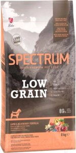 Сухой корм для собак Spectrum Low Grain для взрослых мини и мелких пород с ягненком и черникой