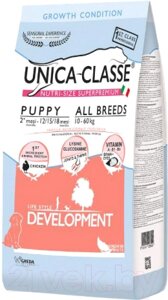 Сухой корм для собак Unica Classe для щенков средних и крупных пород курица