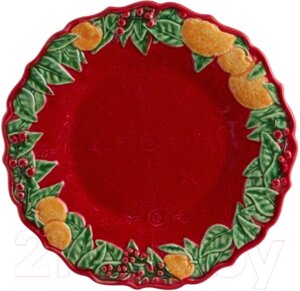 Тарелка закусочная (десертная) Bordallo Pinheiro Рождественская гирлянда BOR65019413
