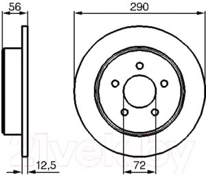 Тормозной диск Bosch 0986479102