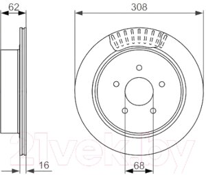 Тормозной диск Bosch 0986479606