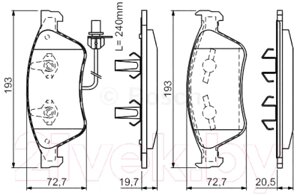 Тормозные колодки Bosch 0986494200