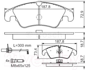 Тормозные колодки Bosch 0986494201