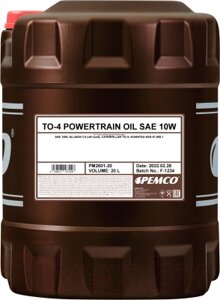 Трансмиссионное масло Pemco TO-4 Powertrain Oil SAE 10W / PM2601-20