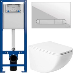 Унитаз подвесной с инсталляцией Saniteco KW-99048 + 64109 + S-IN-MZ-VECTOR
