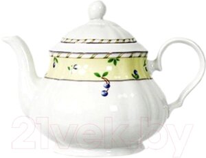 Заварочный чайник Thun 1794 Роза Мелкие ягоды на бледно-желтом фоне / РОС0041
