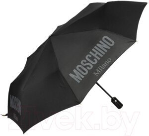 Зонт складной Moschino 8021-OCA New Metal Logo Black