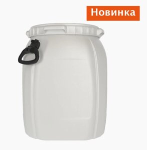 Бочка с крышкой 52л. Белая