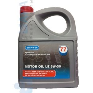 77 Lubricants Motor Oil LE 5W-30 (5 л) 4225817700 Синтетическое моторное масло (Нидерланды) от компании ООО «Техномара» - фото 1