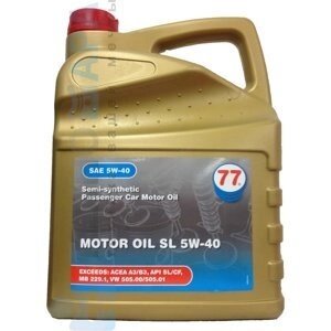 77 Lubricants Motor Oil SL 5W-40 (5 л) 4222817700 Полусинтетическое моторное масло (Нидерланды) от компании ООО «Техномара» - фото 1