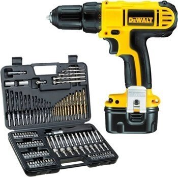 Дрель-шуруповерт аккумуляторная DeWALT DC740KB (Германия) + Набор оснастки из 109 предметов от компании ООО «Техномара» - фото 1