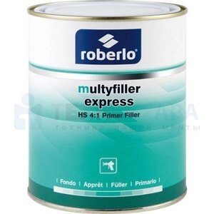 Грунт акриловый 2K HS 4:1 черный 1 л Roberlo Multyfiller Express ME6 от компании ООО «Техномара» - фото 1