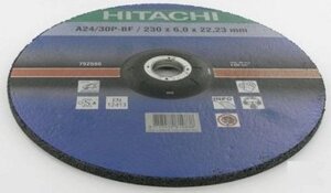 Диск зачистной по металлу 230х22,2x6 Hitachi 752555 (Япония)