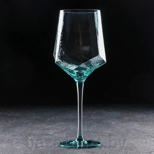 Бокал стеклянный для вина Magistro «Дарио», 500 мл, 7,325 см, цвет изумрудный