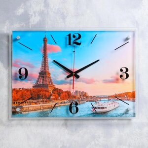 Часы-картина настенные "Увидеть Париж" 40х56 см, плавный ход