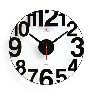 Часы настенные, серия: Интерьер, "Цифры", плавный ход, d=39 см