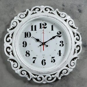 Часы настенные, серия: Интерьер "Хостон", плавный ход, d=40.5 см, циферблат 26 см