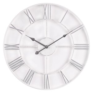 Часы настенные, серия: Классика, d-47.5 см, корпус белый с серебром