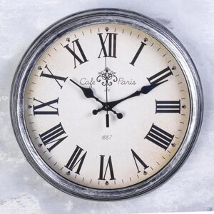 Часы настенные, серия: Классика, "Хлоя", плавный ход, d-35 см, циферблат 29 см