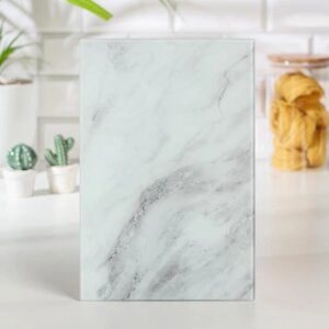 Доска разделочная стеклянная Доляна «Белый мрамор», 3020 см