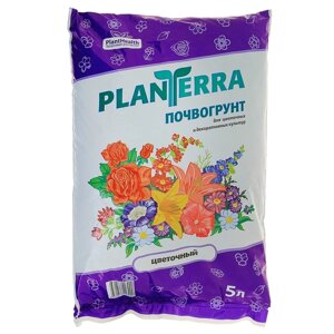 Грунт для декоративных и цветочных культур PlanTerra, цветочный, 5 л