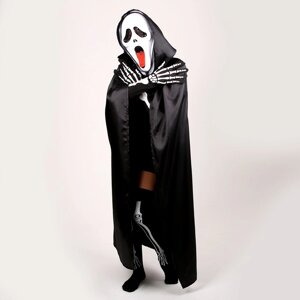 Карнавальный костюм «Хэллоуин чёрный», плащ 120 см, маска, гольфы, перчатки