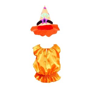 Карнавальный костюм Тыква, жилет, шляпа оранжевая, рост 98-110