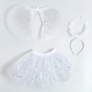Карнавальный набор «Ангел» 3 предмета: юбка, крылья, нимб