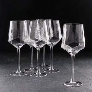 Набор бокалов стеклянных для вина Magistro «Дарио», 500 мл, 1025 см, 6 шт, цвет прозрачный