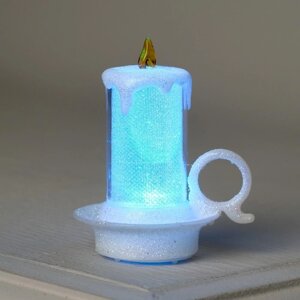 Набор светодиодных фигур «Свеча в чашке» 7 8 6 см, пластик, батарейки AG13х3, свечение мульти (RGB), УЦЕНКА