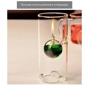 Подсвечник керосиновый стекло "Цилиндр с шаром" прозрачный 18х8х8 см
