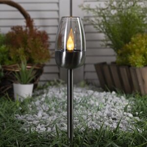 Садовый светильник «Старт» на солнечной батарее, 6 38 6 см, свечение тёплое белое