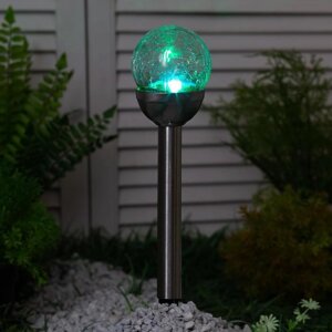 Садовый светильник Uniel «Сфера» на солнечной батарее, 7 36 7 см, свечение мульти (RGB)