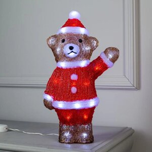Светодиодная фигура «Медведь бурый» 25 40 14 см, акрил, 40 LED, 220 В, свечение белое