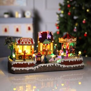 Светодиодная фигура «Рождественский парк» 43 23 22 см, полистоун, батарейки ААх3 (не в комплекте), USB, свечение