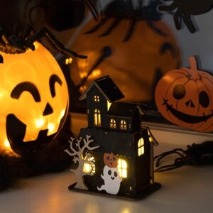 Светодиодная игрушка «Дом с привидением» 9 12 6 см, пластик, батарейки LR1130х3, свечение тёплое белое