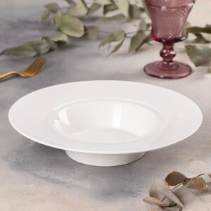Тарелка фарфоровая для пасты Magistro «Бланш», d=25 см, 255,5 см, цвет белый