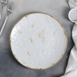 Тарелка керамическая Доляна «Космос», d=27,5 см, цвет белый