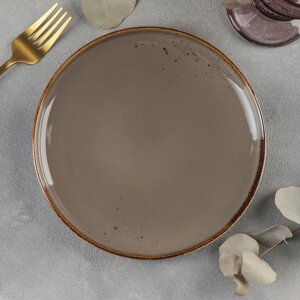 Тарелка обеденная Magistro «Церера», d=20 см, цвет коричневый