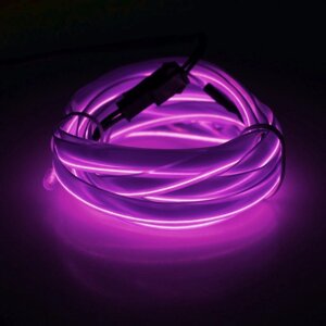 УЦЕНКА Неоновая нить Cartage для подсветки салона, адаптер питания 12 В, 2 м, фиолетовый