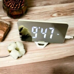 Настольные часы будильник электронные LED digital clock (USB, будильник, календарь, датчик температуры, подставка)