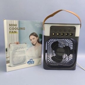 Охладитель - увлажнитель воздуха 3в1 Air Cooler Fan / Кондиционер - вентилятор мини, 7 цветов подсветки, USB
