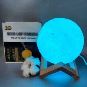 Увлажнитель (аромадиффузор) воздухаUSB MOON LAMP Humidifier 3D с функцией ночника880ml