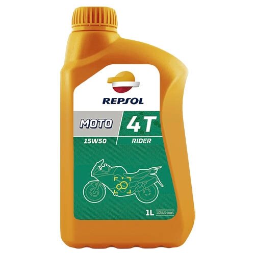 Масло четырехтактное 15W50 минеральное REPSOL Moto Rider 4T 1 л от компании ООО "Энерджи Ритейл" - фото 1