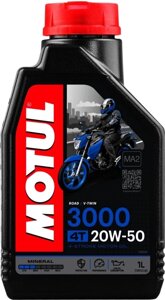 Масло для мотоцикла Motul 3000 20W50 4T 1л