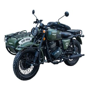 Мотоцикл с коляской GROZA DEFENDER 500, мощность 29, вес 342кг, колеса 18/18"